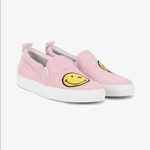 Joshua Sanders Smile Please pink Terrycloth emoji Sneakers size 9 NEW